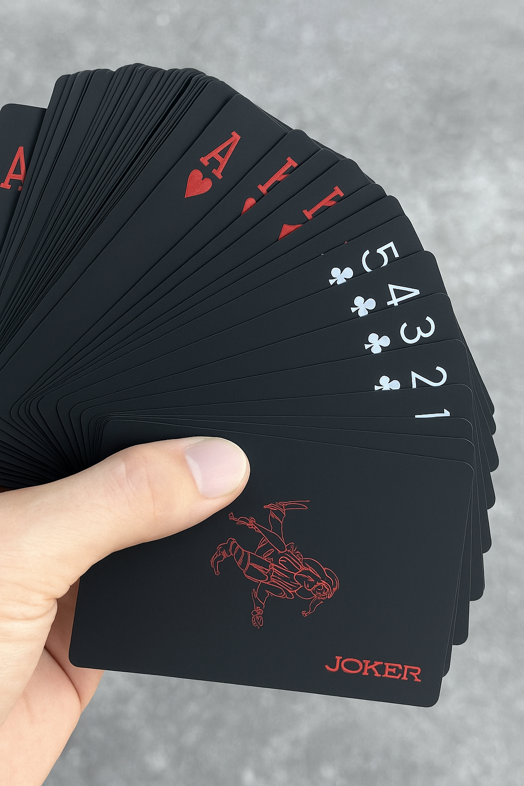 Black Red- Water proof Cards (New Arrival)