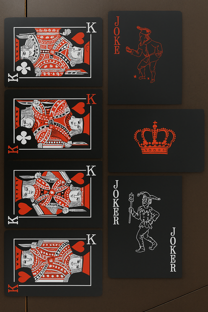 Black Red- Water proof Cards (New Arrival)