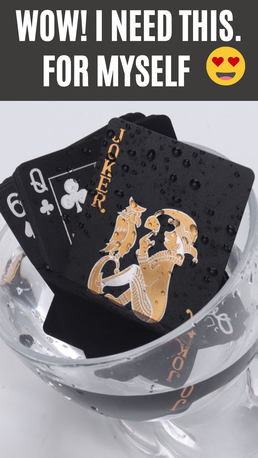 Black Golden WaterProof Cards
