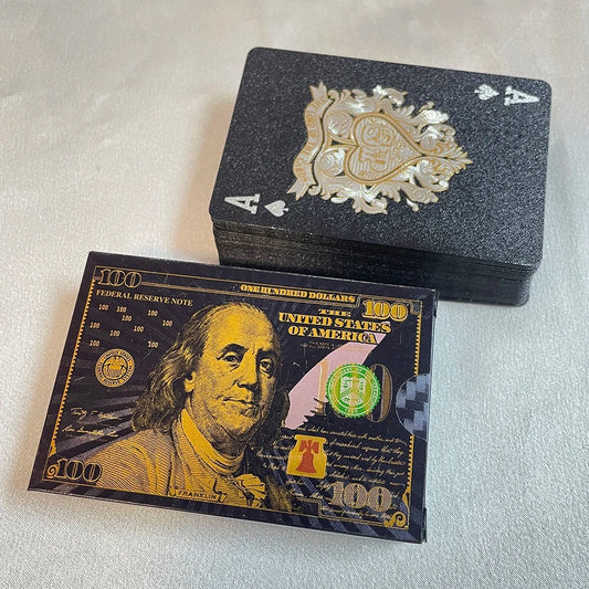 Benjamin Style - Black Golden Waterproof Plastic Cards